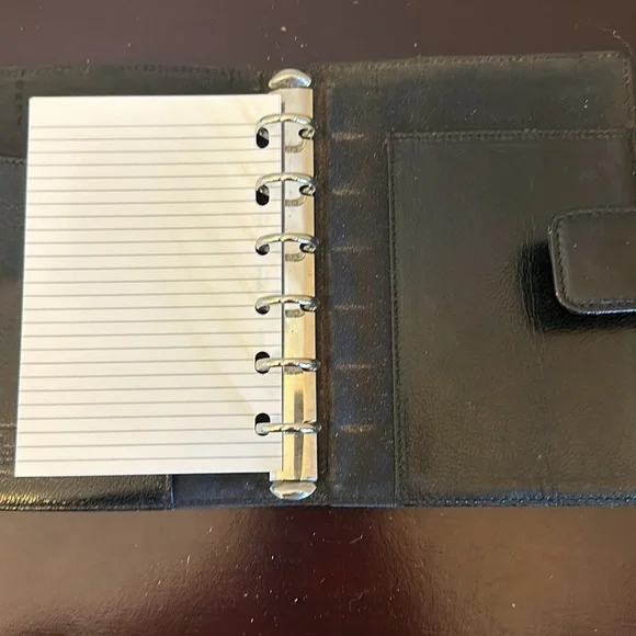 Fendi black 6 ring agenda with Fendi pencil! Authentic ! Silver hardware! - Picture 6 of 10